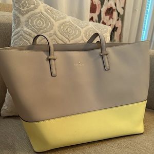 Kate Spade Shoulder Bag- Light Greige/ Citron.